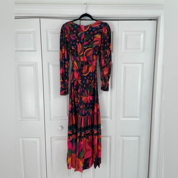 NWOT Farm Rio Black Banana Sky Maxi Dress Size Small - Picture 8 of 10